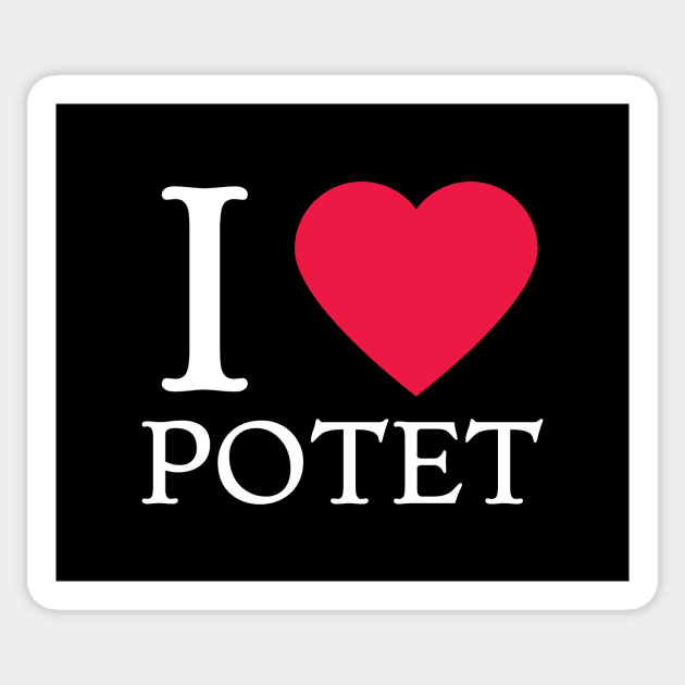 I Love Potet, I Love Potatoes, Norwegian Word Sticker by Sizzlinks